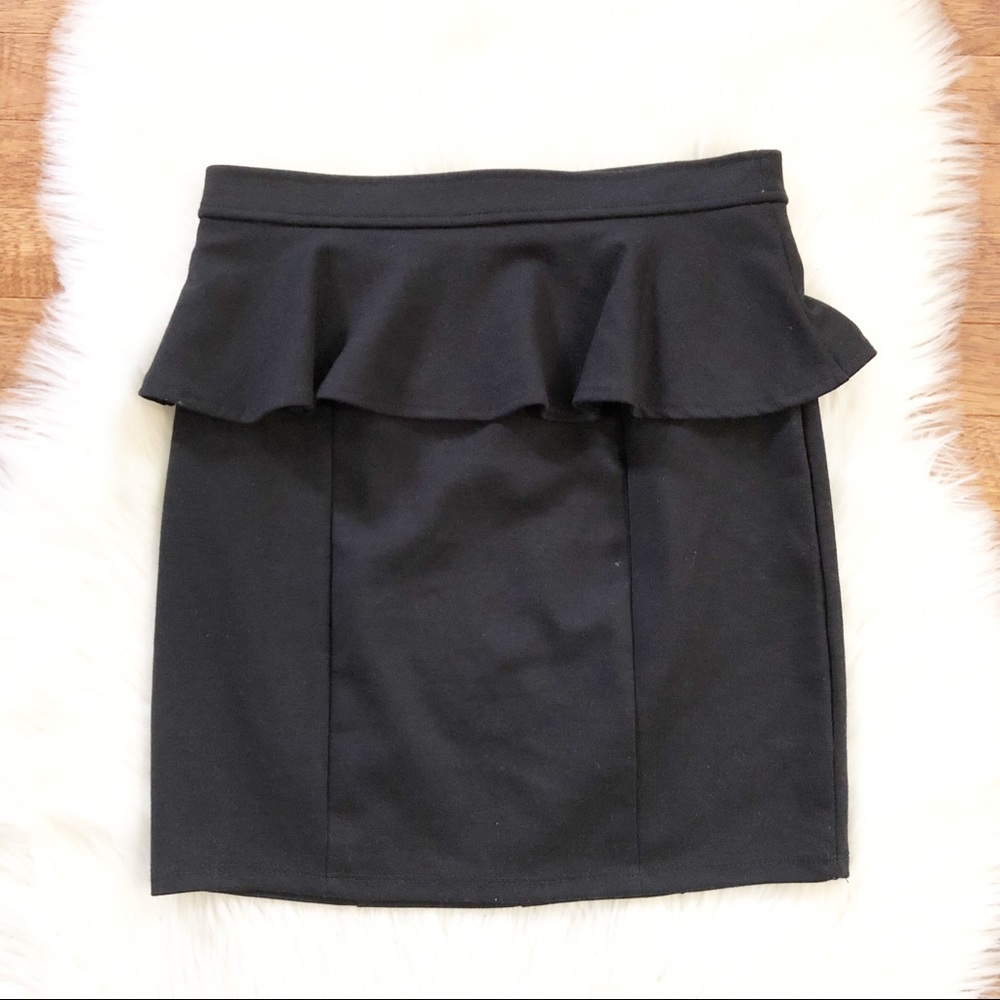 American Eagle Black Peplum Pencil Skirt